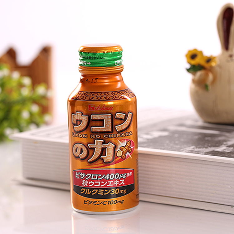 日本原装进口饮料 house好诗姜黄解酒提神功能饮料100ml