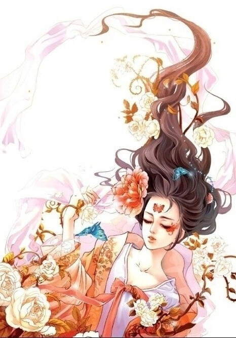 水彩#人物#古风#插画#动漫