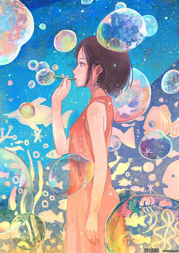 第七城市-插画系伤感意境动漫图片