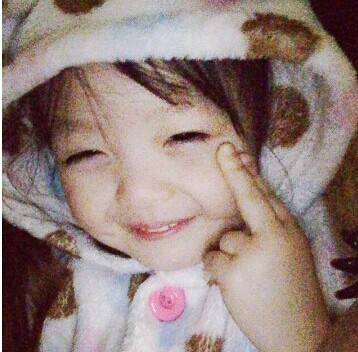 萌萌哒可爱韩国小宝宝 穿着毛绒绒睡衣的小女孩头像