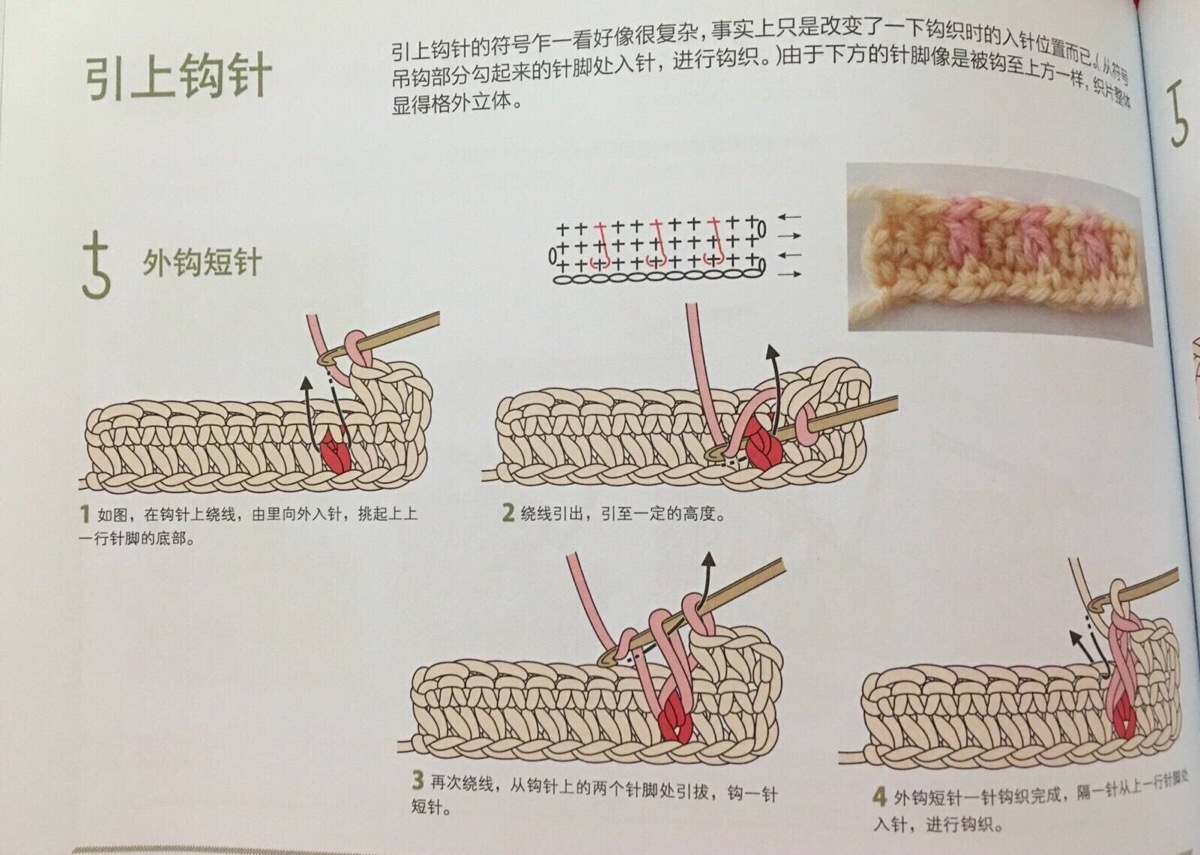 网摘外钩短针图解