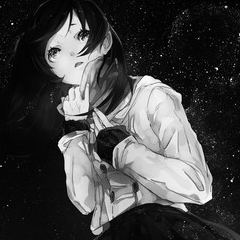 插画动漫 二次元 头像 女