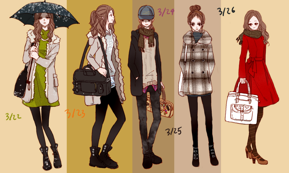 手绘 插画 线稿 手稿 黑白素材 少女 服装设计 p站 人物设计