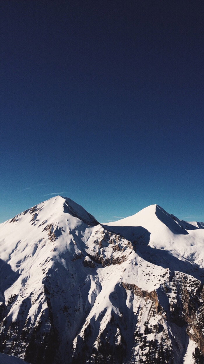 iphone 壁纸 雪山