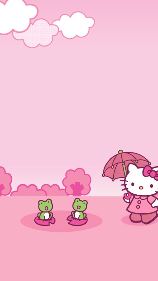 kitty手机壁纸高清粉色,kitty高清手机壁纸 粉色hellokitty锁屏壁纸