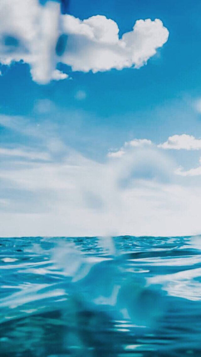 蓝天 海 蓝色 天空 风景 唯美 壁纸 锁屏背景 头像 键盘