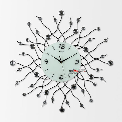 创意简约时尚挂钟客厅现代艺术装饰时钟田园个性静音壁钟钟表