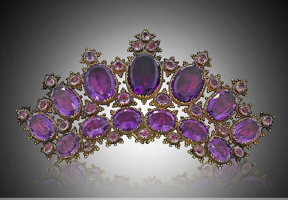 维多利亚时期紫水晶发饰
