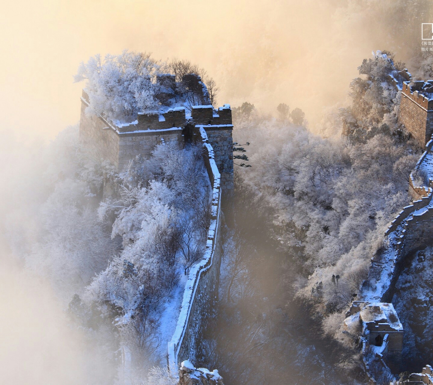 长城的雪景,一个字——美