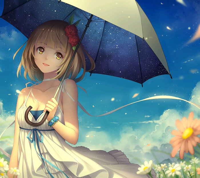 动漫 唯美 意境 少女 风景 插画 高清 壁纸
