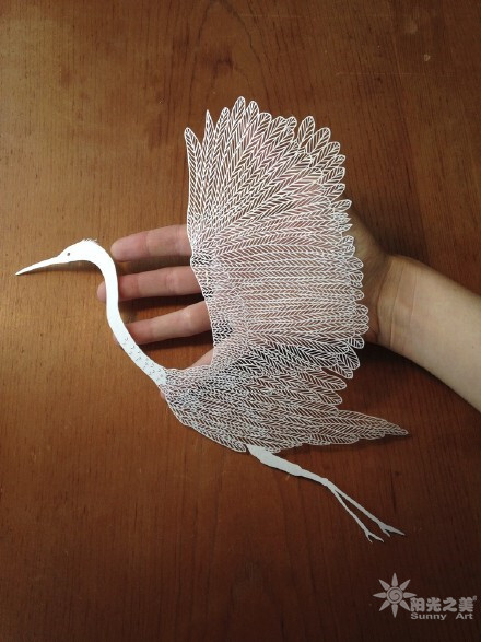 创意 剪纸 雕刻 动物 天鹅