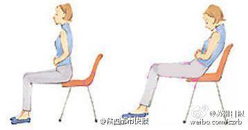如果坐得直,呈"l字型坐姿,即挺腰端坐,含胸收腹,两腿平放.