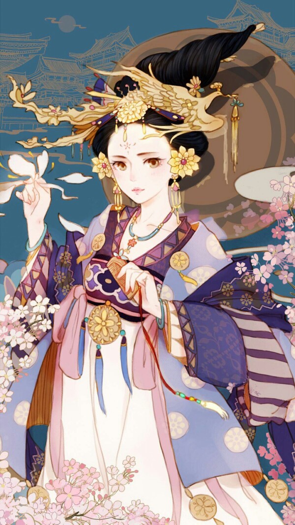 手绘,古风,水墨,人物,插画,封面,场景 手绘