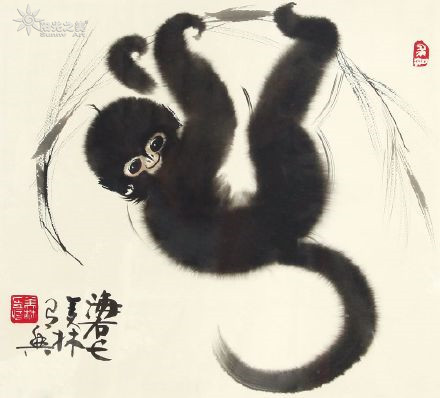 猴子 水墨画 韩美林老师