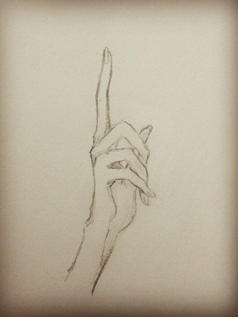 手,动漫,铅笔画