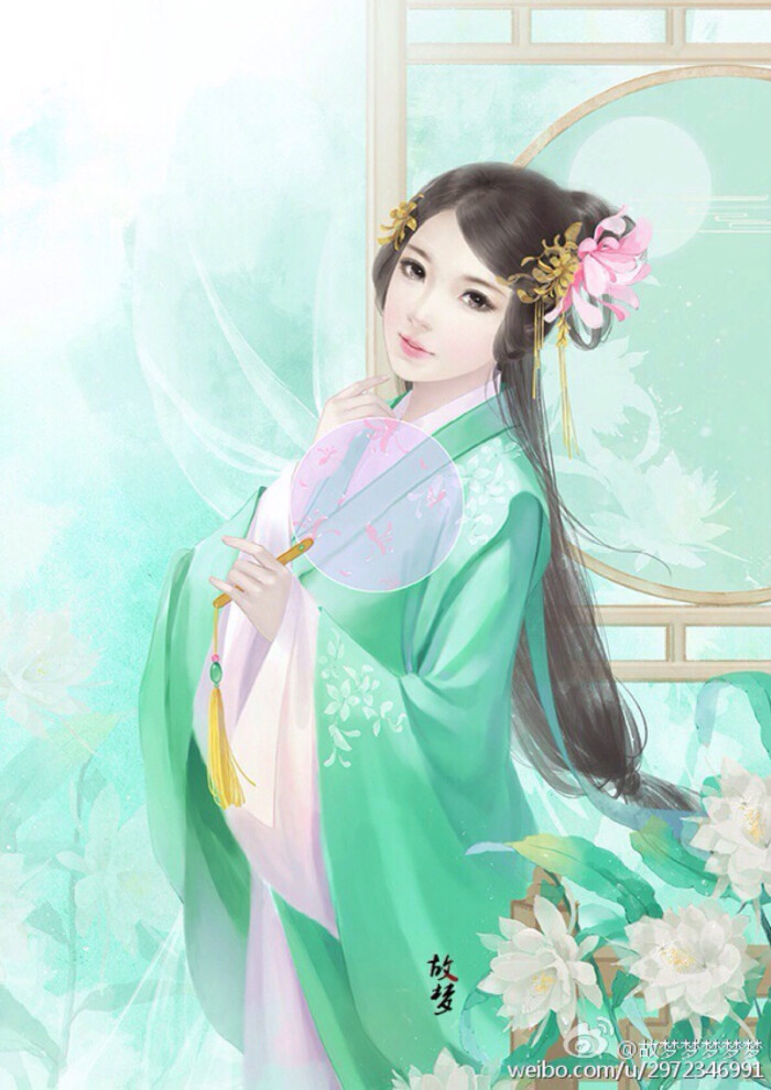 古风手绘美人-堆糖,美好生活研究所
