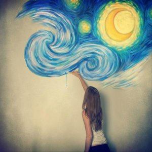 唯美星空,小清新文艺女生头像
