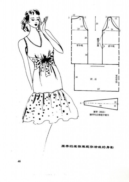 连衣裙纸样,制版,图纸