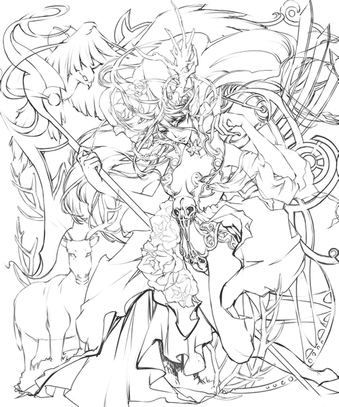 线稿# #古风# 古风女子 线稿大全,漫画上色线稿大全,上色素材,橡皮章