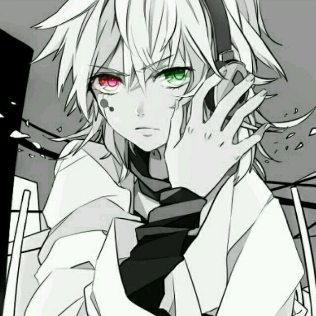 异色瞳，美少年，黑白，动漫，帅帅哒