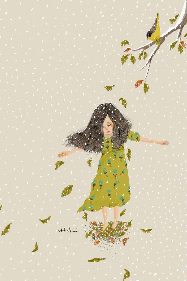 治愈系 碎花 森系 素材 壁纸 插画 禅绕画 涂鸦 文艺范 手绘 水彩
