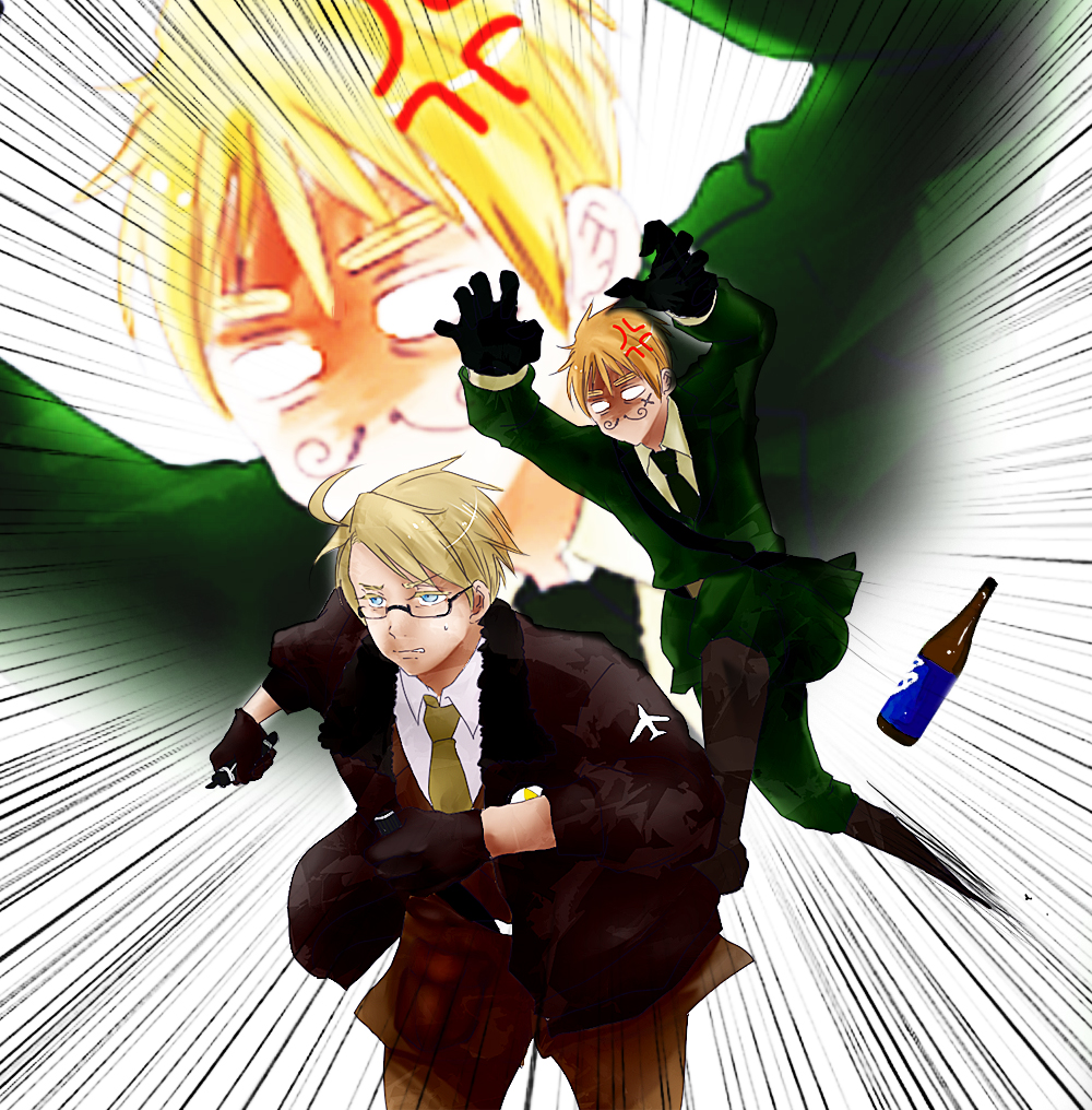 pixiv id28210233 黑塔利亚 aph 米英 味音痴 (哈哈哈这个图是av