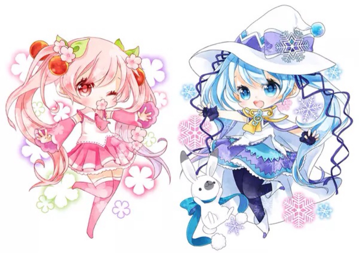 唯美 少女 小清新 温馨 兔子 花萌 治愈 二次元 高清 壁纸 miku 初音