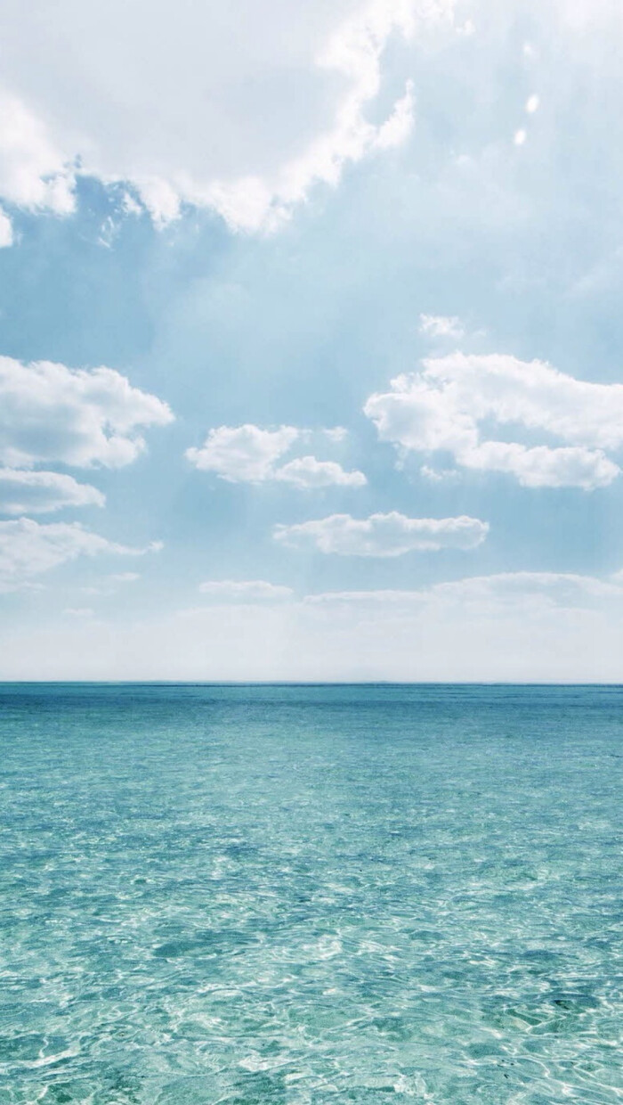 蓝天碧海 沙滩 海洋 唯美风景 iphone手机壁纸 唯美壁纸 锁屏