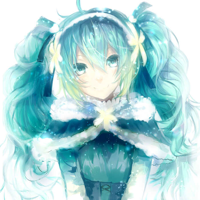 p站 插画 雪ミク 初音ミク 蓝色 梦幻 头像 id=44698597 sa"yuki