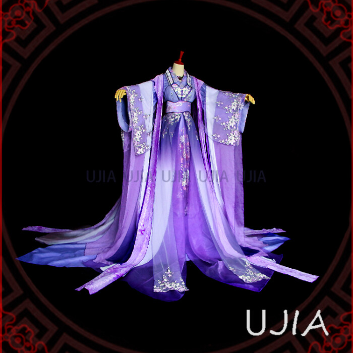 [ujia] 月影 妖神/十三月宫装/薛紫夜 紫色cos古装淘宝链接:https