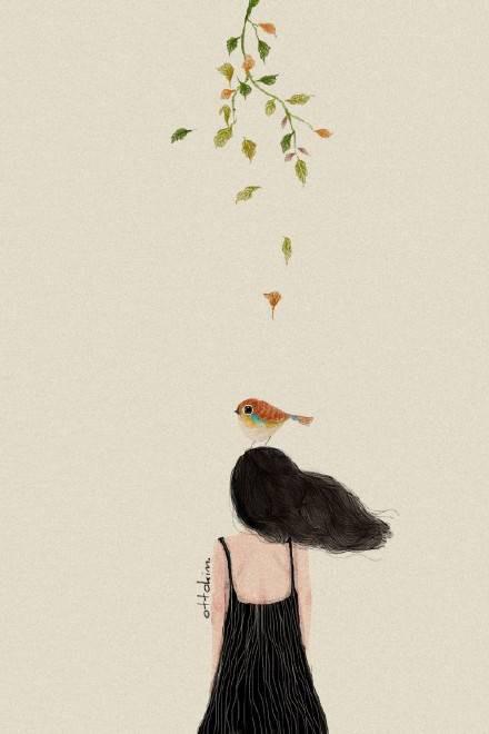 壁纸 清新 文艺 背景 女孩 插画