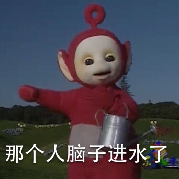 那个人脑子进水了