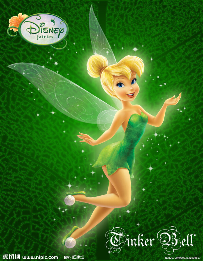 tinker bell 奇妙仙子精灵,迪士尼经典卡通人物