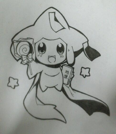 jirachi 神奇宝贝 口袋妖怪 许愿星 宠物小精灵 pokemon 侵权删 黑白