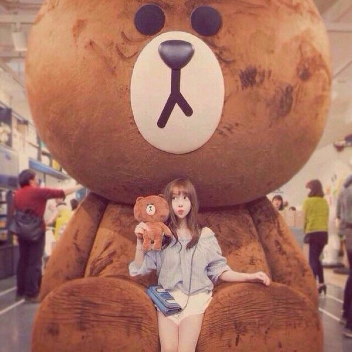 韩国布朗熊 女生头像