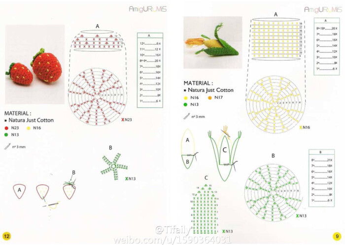 钩织 图解蔬菜水果 小玩偶