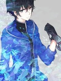 蓝色天空 帅哥 霸气 冷酷 二次元 么么哒