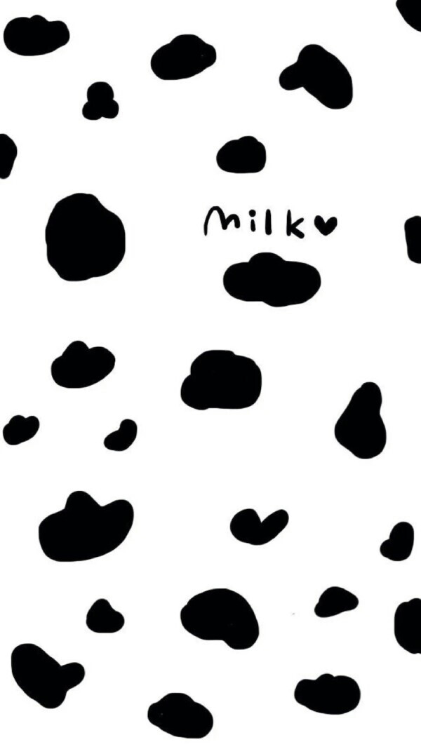 壁纸,牛奶,黑白,简约,可爱