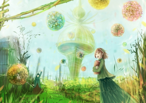 自然 奇幻 梦境 人物 花朵 景色 美丽 p站大触 二次元 插画 手绘 壁纸