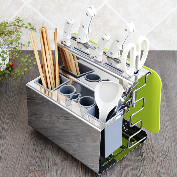 不锈钢厨房置物架创意筷子餐具收纳架刀架 …