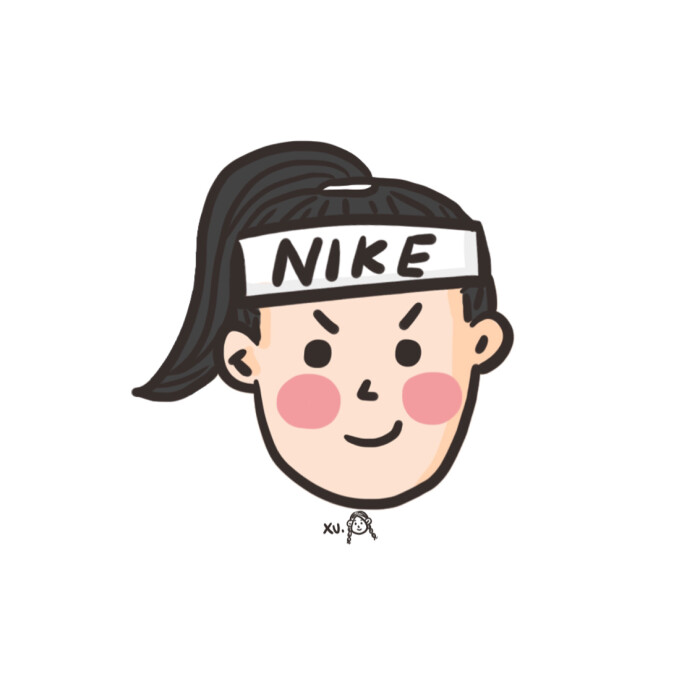 女生 头像 卡通 徐姑娘 nike
