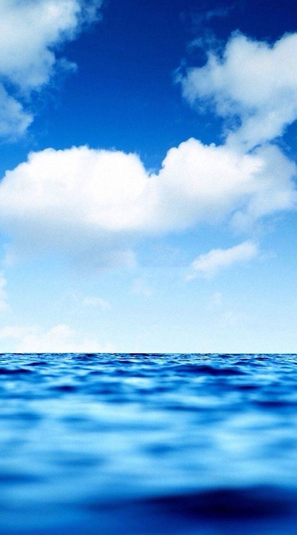 壁纸 天空大海"我的爱 我爱的海