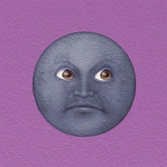 月亮emoji 头像 背景图 封面 紫色