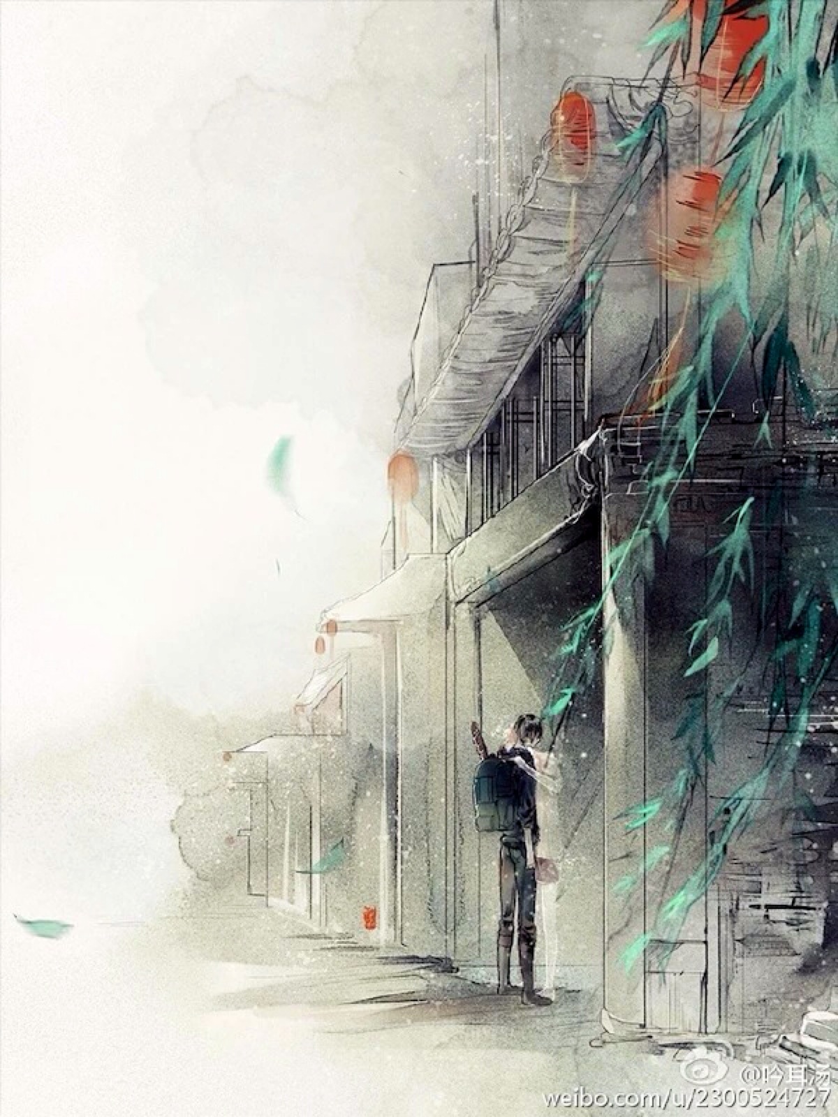 张起灵 插画 水彩 二次元