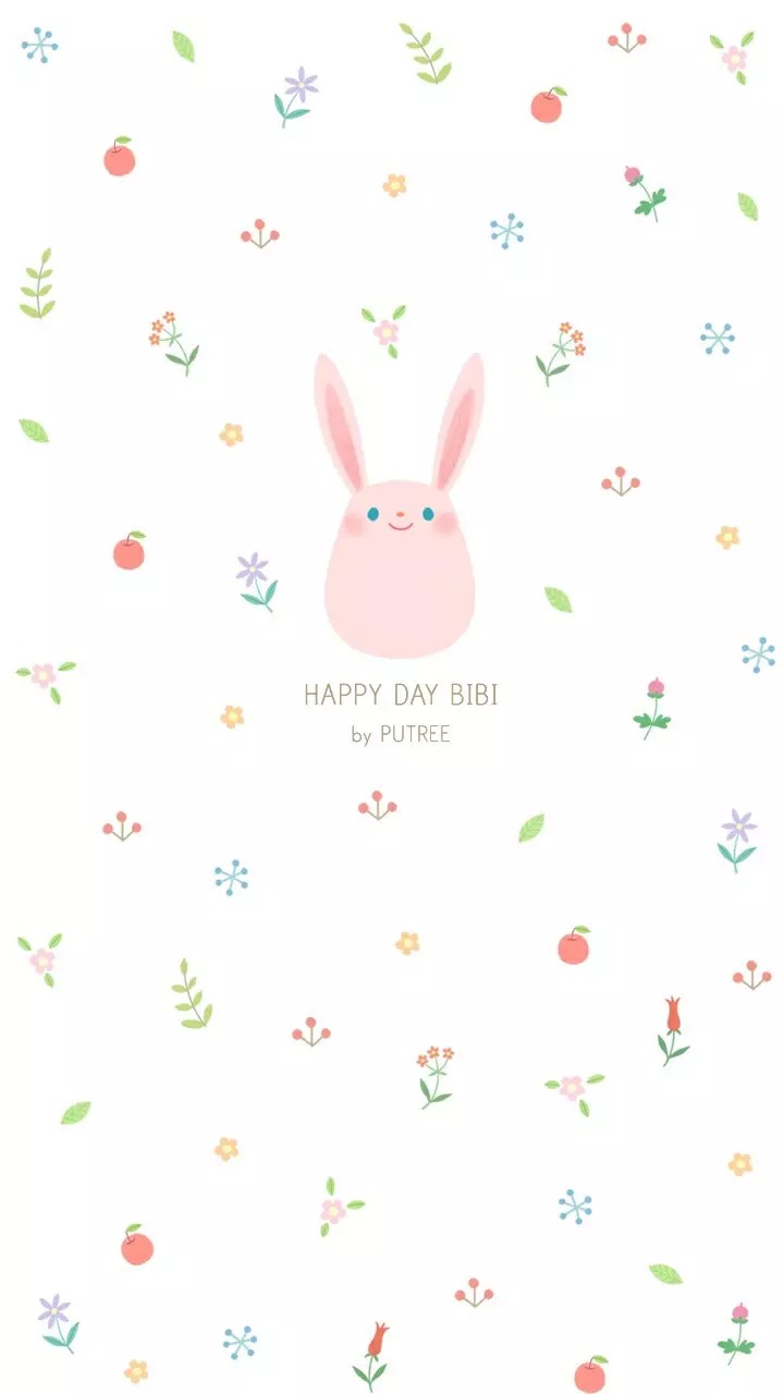 萌萌哒小兔子手机壁纸(图片来源网络)