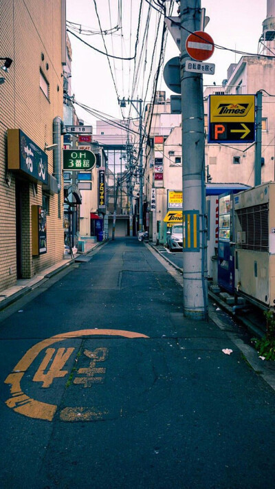 街头城市风景 . 壁纸