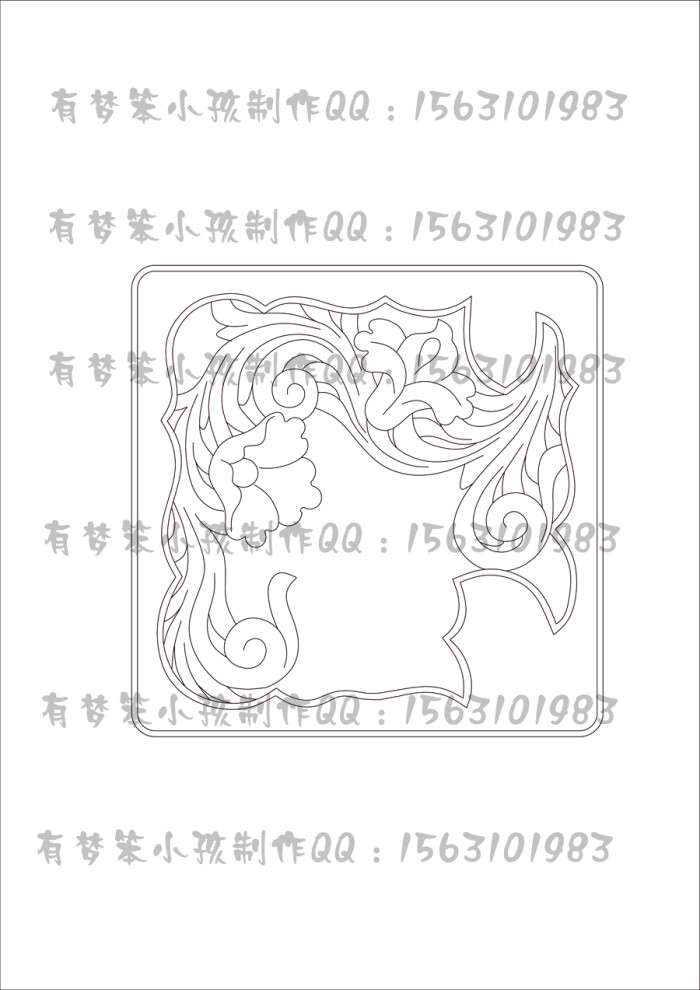 亚利桑那唐草电子皮雕图纸 唐草图纸