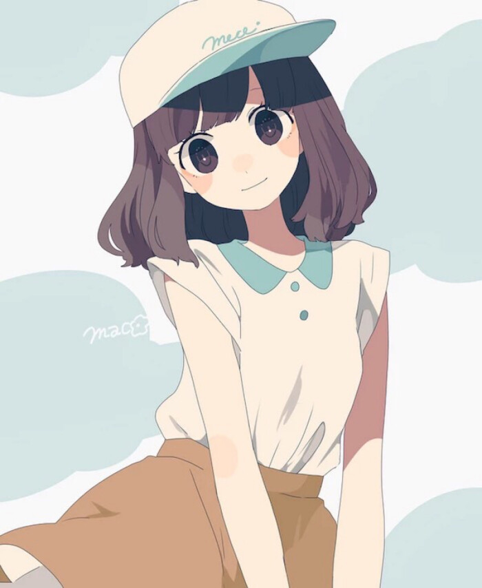 【猫九の_】唯美 小清新 可爱 温馨 治愈 萌 插画 头像 女生 动漫