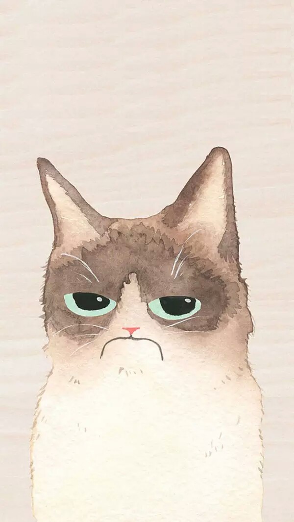 动漫 搞怪 情感 猫咪 插画 人物 卡通 个性 可爱 壁纸 图片 手机壁纸