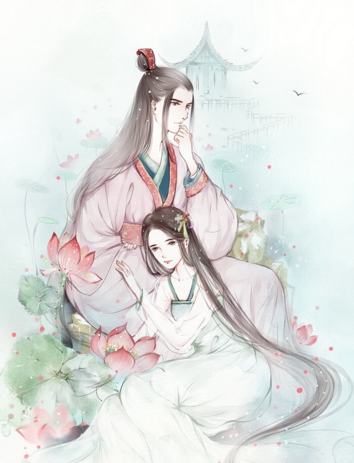 【猫九の】#动漫#插画#二次元#古风#唯美#人物#手绘#美男#美女